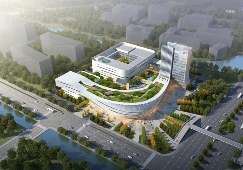 迁建后的苏州疾控中心鸟瞰效果图