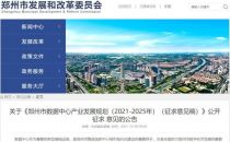 能源、算力、数字化 郑州市发布产业规模数据中心产业发展规划征求意见