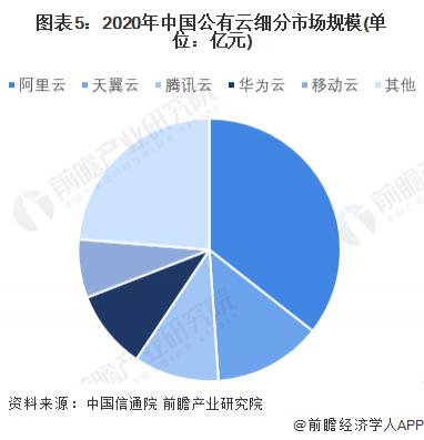 2020年中国公有云细分市场规模