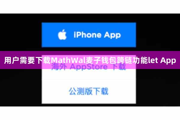 用户需要下载MathWal麦子钱包跨链功能let App