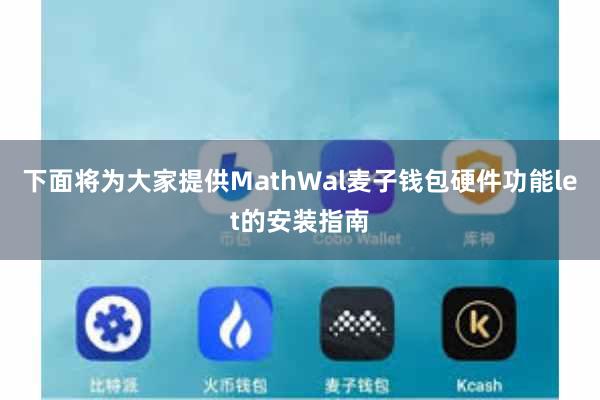 下面将为大家提供MathWal麦子钱包硬件功能let的安装指南